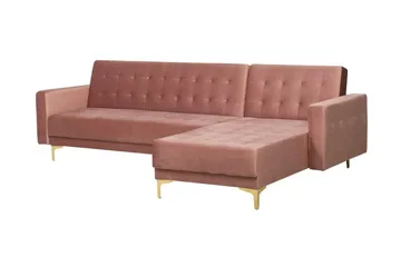 Aberdeen Hjørnesovesofa 267 cm - Rosa - Møbler - Sofaer - Sovesofaer - Sovesofa divan