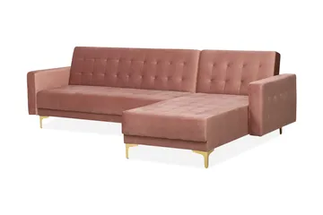 Aberdeen Hjørnesovesofa 267 cm - Rosa - Møbler - Sofaer - Sovesofaer - Sovesofa divan