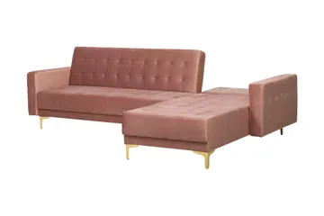 Aberdeen Hjørnesovesofa 267 cm - Rosa - Møbler - Sofaer - Sovesofaer - Sovesofa divan
