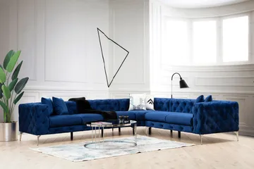Beachport Hjørnesofa 6-seters - Blå - Møbler - Sofaer - Hjørnesofaer