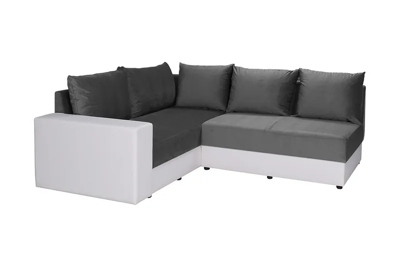 Bono Hjørnesofa Venstre, Grå/Hvit