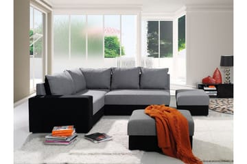 Bono Hjørnesovesofa - Hvit/Grå - Møbler - Sofaer - Sovesofaer - Hjørnesovesofa