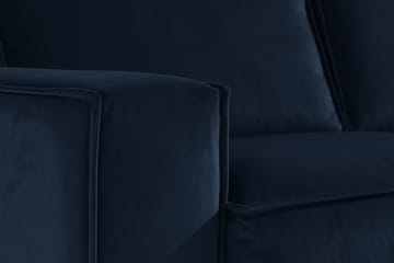 Cloudia Hjørnesofa Fløyel - Blå - Møbler - Sofaer - Hjørnesofaer