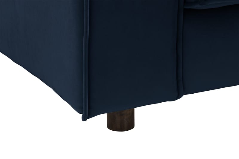 Cloudia Hjørnesofa Fløyel - Blå - Møbler - Sofaer - Hjørnesofaer