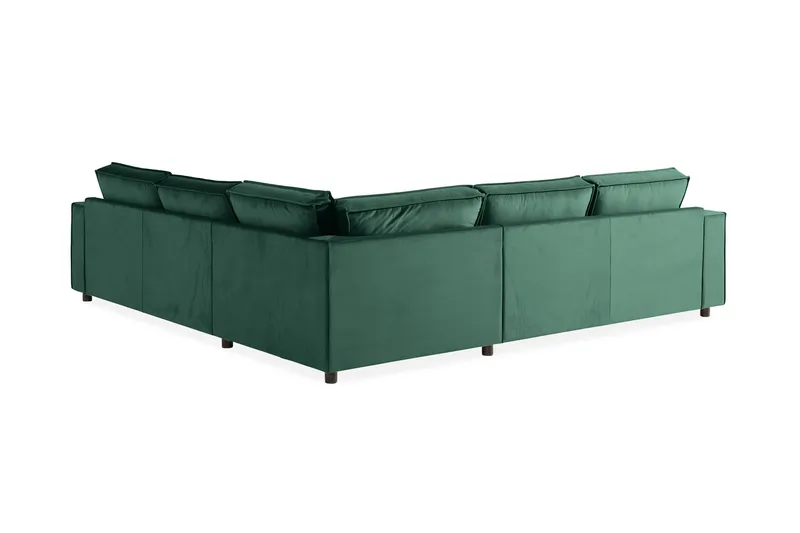 Cloudia Hjørnesofa Fløyel - Grønn - Møbler - Sofaer - Hjørnesofaer