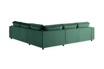 Cloudia Hjørnesofa Fløyel - Grønn - Møbler - Sofaer - Hjørnesofaer