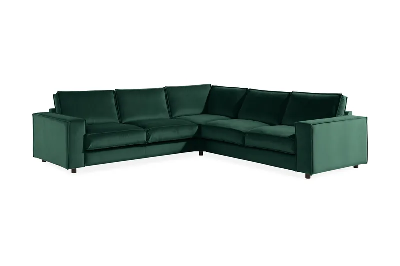 Cloudia Hjørnesofa Fløyel - Grønn - Møbler - Sofaer - Hjørnesofaer