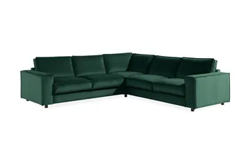 Cloudia Hjørnesofa Fløyel - Grønn - Møbler - Sofaer - Hjørnesofaer