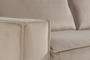 Cloudia Hjørnesofa Large Fløyel - Beige - Møbler - Sofaer - Hjørnesofaer