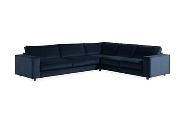Cloudia Hjørnesofa Large Fløyel - Blå - Møbler - Sofaer - Hjørnesofaer