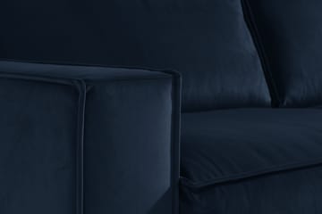 Cloudia Hjørnesofa Large Fløyel - Blå - Møbler - Sofaer - Hjørnesofaer