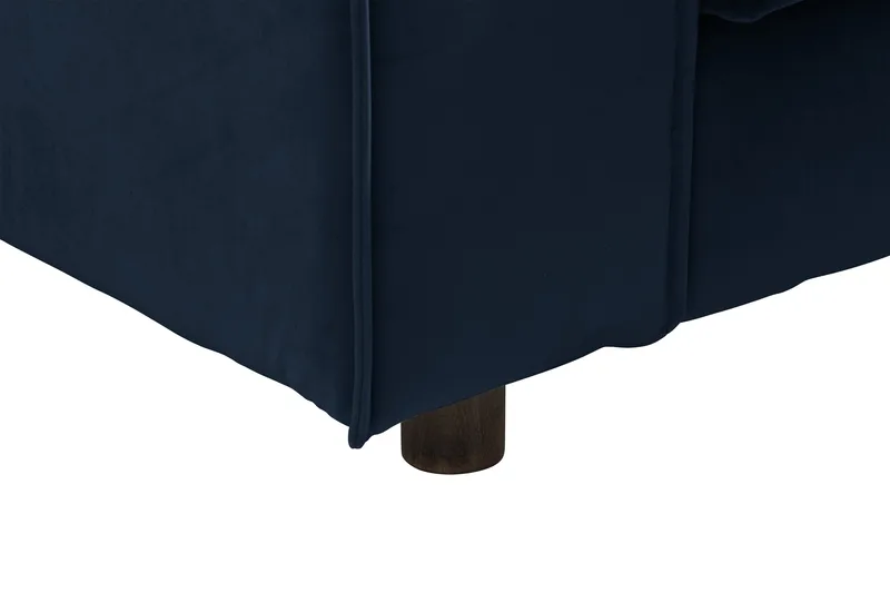 Cloudia Hjørnesofa Large Fløyel - Blå - Møbler - Sofaer - Hjørnesofaer