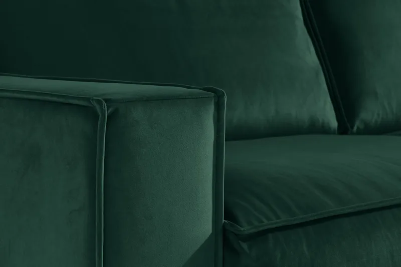 Cloudia Hjørnesofa Large Fløyel - Grønn - Møbler - Sofaer - Hjørnesofaer