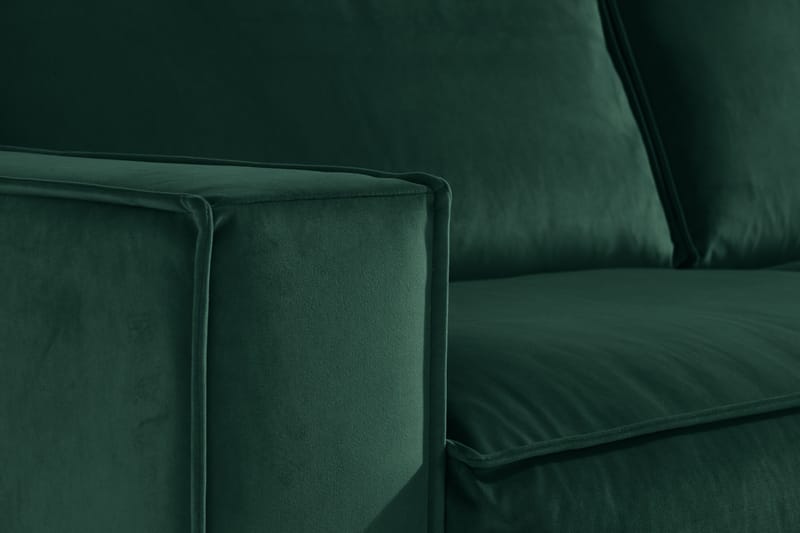 Cloudia Hjørnesofa Large Fløyel - Grønn - Møbler - Sofaer - Hjørnesofaer