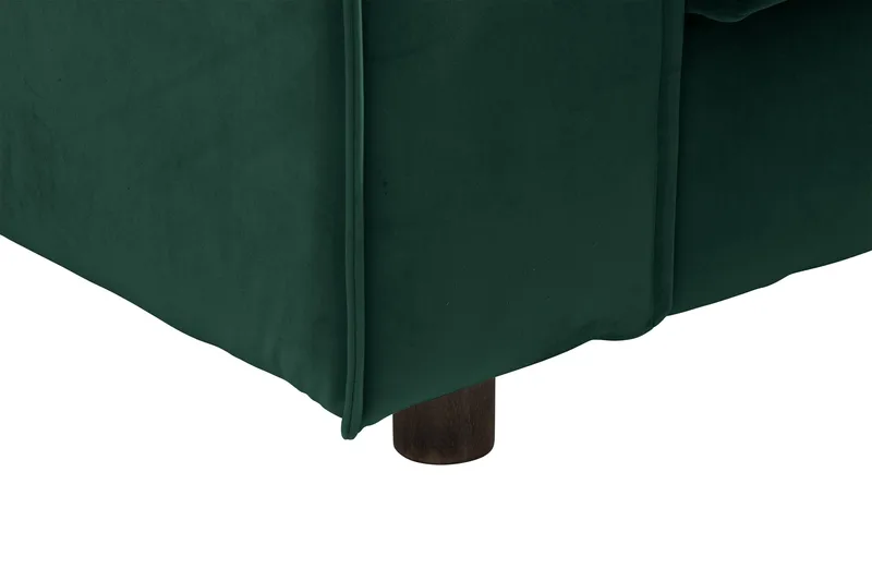 Cloudia Hjørnesofa Large Fløyel - Grønn - Møbler - Sofaer - Hjørnesofaer