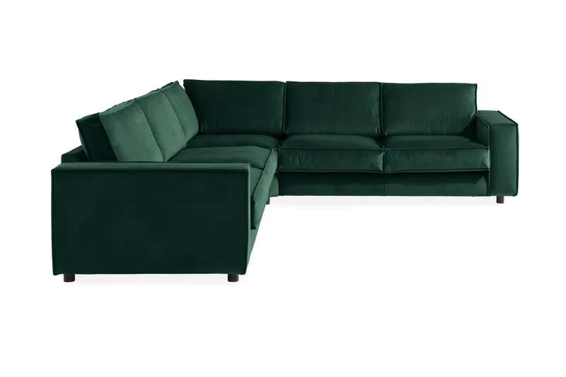Cloudia Hjørnesofa Large Fløyel - Grønn - Møbler - Sofaer - Hjørnesofaer