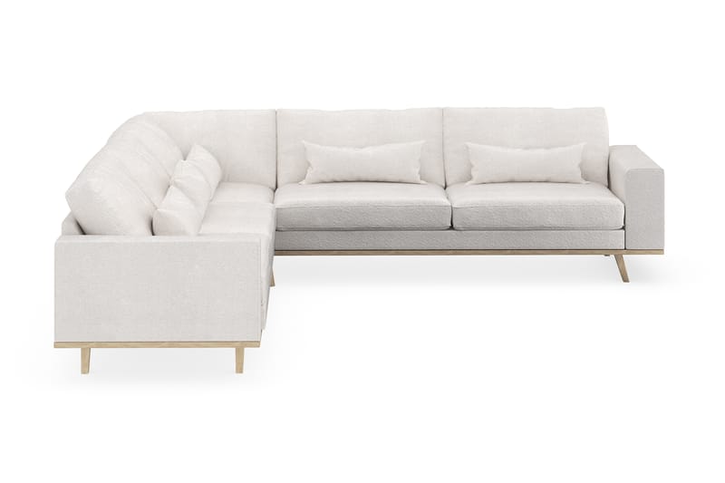 Copenhagen 6-seters L-formet Hjørnesofa i Bouclé - Hvit - Møbler - Sofaer - Hjørnesofaer