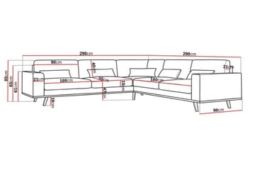 Copenhagen 6-seters L-formet Hjørnesofa i Bouclé - Hvit - Møbler - Sofaer - Hjørnesofaer