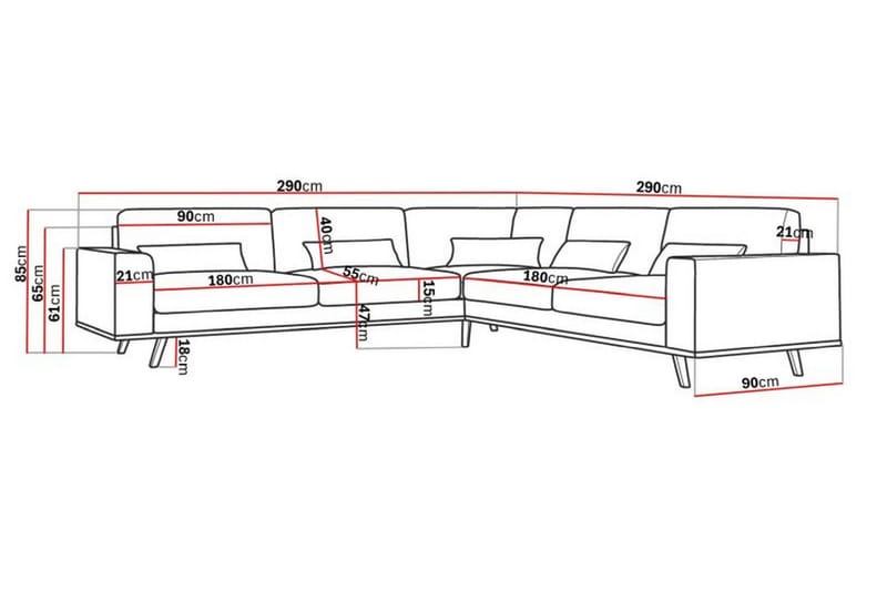 Copenhagen 6-seters L-formet Hjørnesofa i Bouclé - Hvit - Møbler - Sofaer - Hjørnesofaer