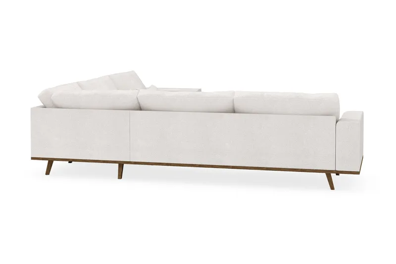 Copenhagen 6-seters L-formet Hjørnesofa i Bouclé - Hvit - Møbler - Sofaer - Hjørnesofaer