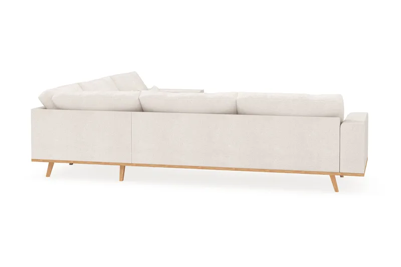 Copenhagen 6-seters L-formet Hjørnesofa i Bouclé - Hvit - Møbler - Sofaer - Hjørnesofaer