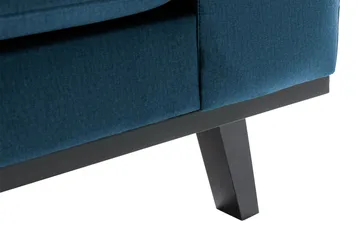 Copenhagen 6-seters L-formet Hjørnesofa i Fløyel - Blå - Møbler - Sofaer - Hjørnesofaer