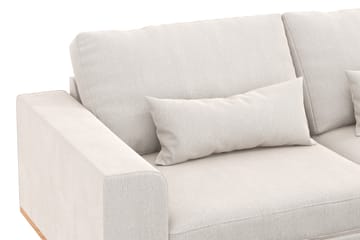 Copenhagen 6-seters L-formet Hjørnesofa i Fløyel - Kremhvit - Møbler - Sofaer - Hjørnesofaer
