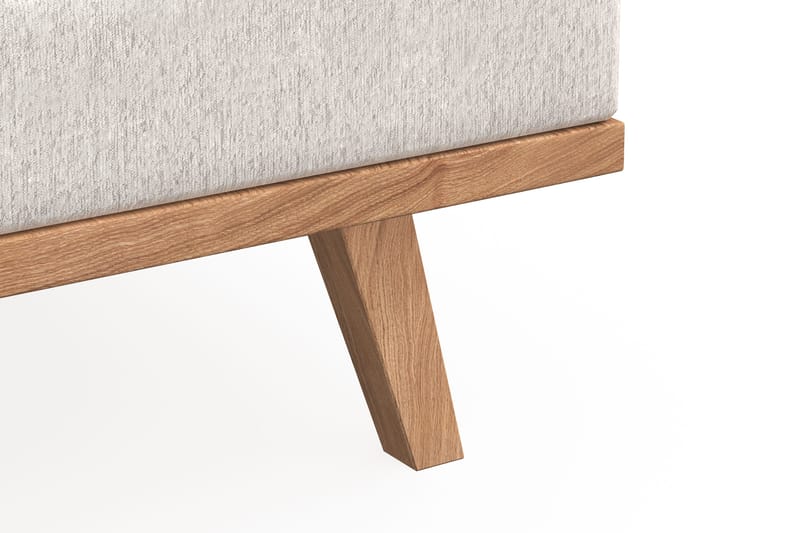 Copenhagen 6-seters L-formet Hjørnesofa i Fløyel - Kremhvit - Møbler - Sofaer - Hjørnesofaer