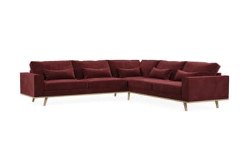 Copenhagen 6-seters L-formet Hjørnesofa i Fløyel - Lilla - Møbler - Sofaer - Hjørnesofaer