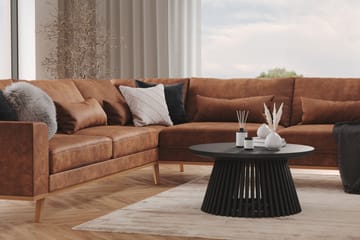 Copenhagen 6-seters L-formet Hjørnesofa i Kunstlær - Brun - Møbler - Sofaer - Hjørnesofaer