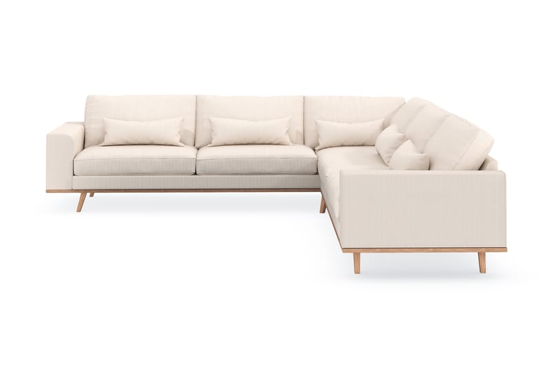 Copenhagen 6-seters L-formet Hjørnesofa i Manchester - Beige - Møbler - Sofaer - Hjørnesofaer
