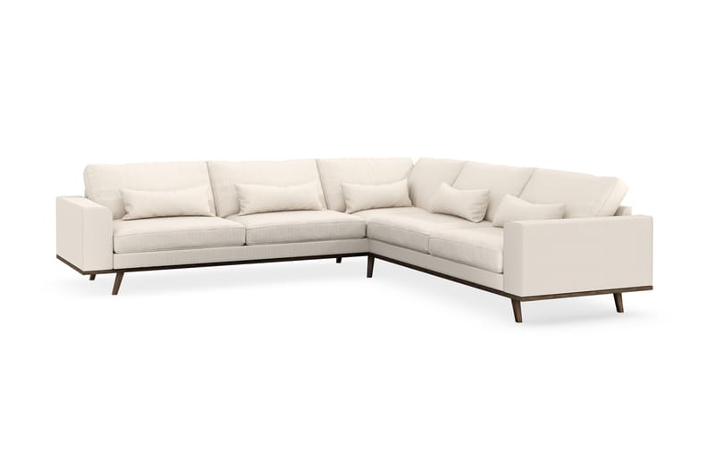 Copenhagen 6-seters L-formet Hjørnesofa i Manchester - Beige - Møbler - Sofaer - Hjørnesofaer