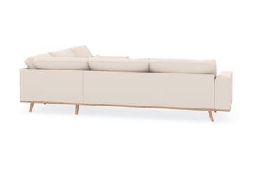 Copenhagen 6-seters L-formet Hjørnesofa i Manchester - Beige - Møbler - Sofaer - Hjørnesofaer