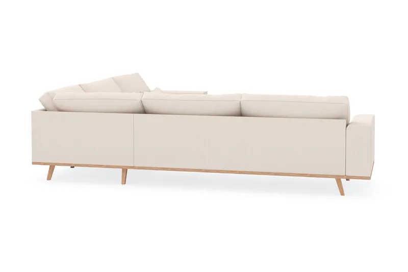 Copenhagen 6-seters L-formet Hjørnesofa i Manchester - Beige - Møbler - Sofaer - Hjørnesofaer