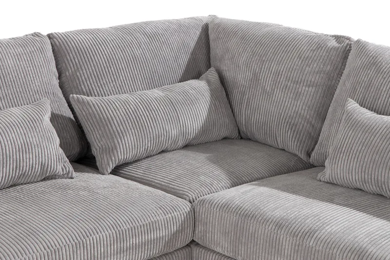 Copenhagen 6-seters L-formet Hjørnesofa i Manchester - Lys grå - Møbler - Sofaer - Hjørnesofaer