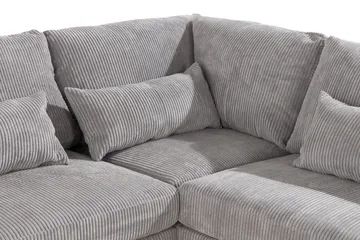 Copenhagen 6-seters L-formet Hjørnesofa i Manchester - Lys grå - Møbler - Sofaer - Hjørnesofaer