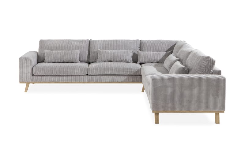 Copenhagen 6-seters L-formet Hjørnesofa i Manchester, Lys grå