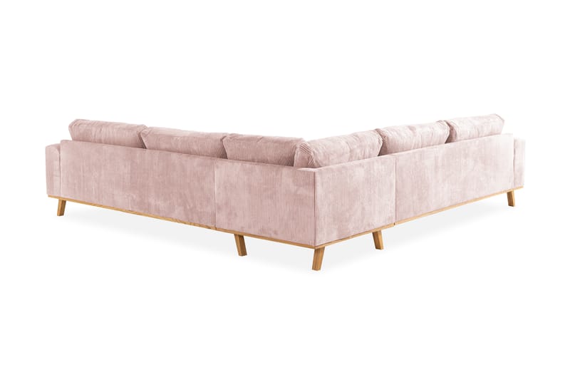 Copenhagen 6-seters L-formet Hjørnesofa i Manchester - Rosa - Møbler - Sofaer - Hjørnesofaer