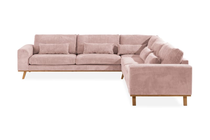 Copenhagen 6-seters L-formet Hjørnesofa i Manchester - Rosa - Møbler - Sofaer - Hjørnesofaer