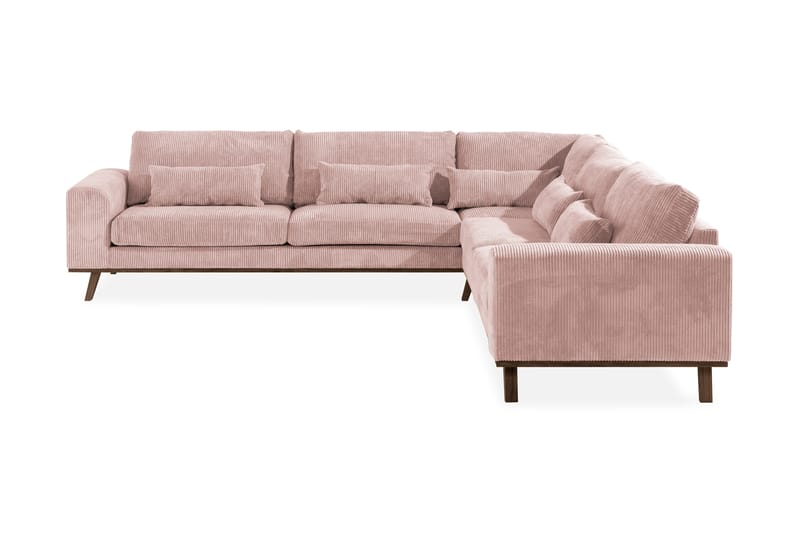 Copenhagen 6-seters L-formet Hjørnesofa i Manchester - Rosa - Møbler - Sofaer - Hjørnesofaer