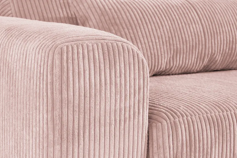 Copenhagen 6-seters L-formet Hjørnesofa i Manchester - Rosa - Møbler - Sofaer - Hjørnesofaer