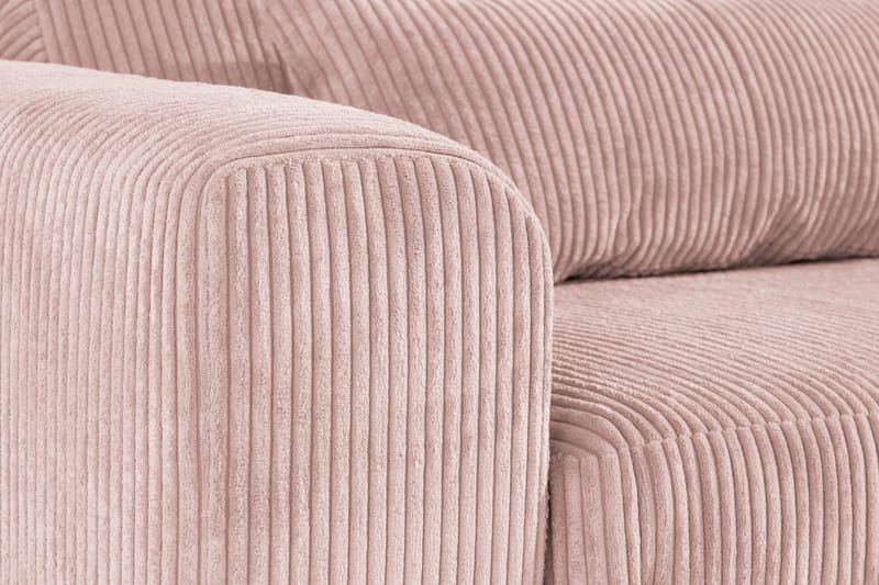 Copenhagen 6-seters L-formet Hjørnesofa i Manchester - Rosa - Møbler - Sofaer - Hjørnesofaer