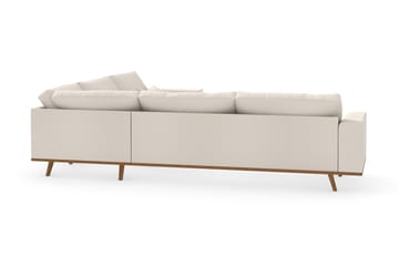 Copenhagen 6-seters L-formet Hjørnesofa i Stoff - Beige - Møbler - Sofaer - Hjørnesofaer