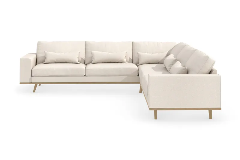 Copenhagen 6-seters L-formet Hjørnesofa i Stoff, Beige