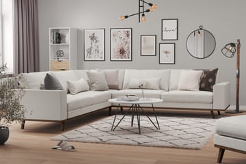 Copenhagen 6-seters L-formet Hjørnesofa i Stoff - Lys grå - Møbler - Sofaer - Hjørnesofaer