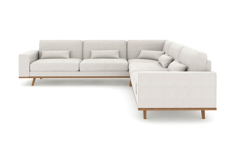 Copenhagen 6-seters L-formet Hjørnesofa i Stoff - Lys grå - Møbler - Sofaer - Hjørnesofaer