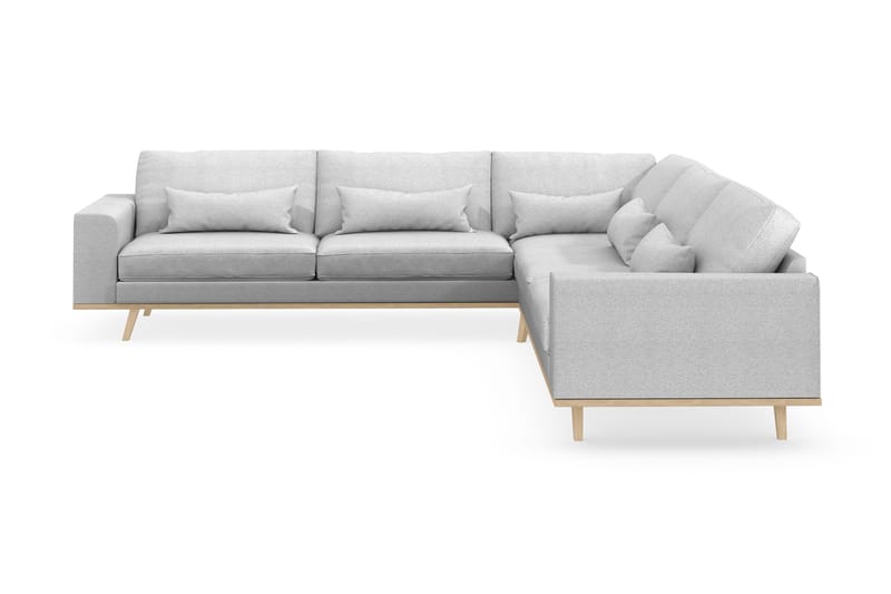 Copenhagen 6-seters L-formet Hjørnesofa i Stoff - Lys grå - Møbler - Sofaer - Hjørnesofaer