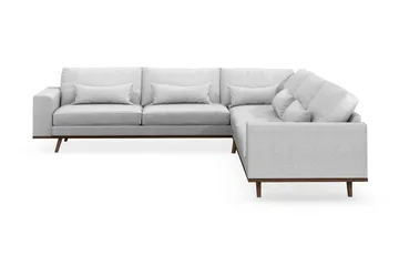 Copenhagen 6-seters L-formet Hjørnesofa i Stoff - Lys grå - Møbler - Sofaer - Hjørnesofaer