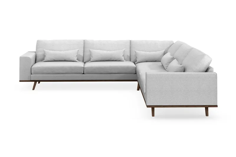 Copenhagen 6-seters L-formet Hjørnesofa i Stoff - Lys grå - Møbler - Sofaer - Hjørnesofaer