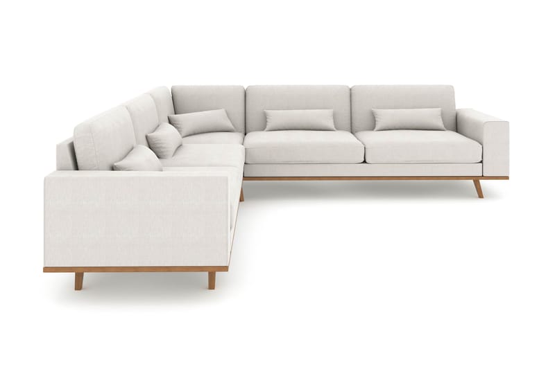 Copenhagen 6-seters L-formet Hjørnesofa i Stoff - Lys grå - Møbler - Sofaer - Hjørnesofaer